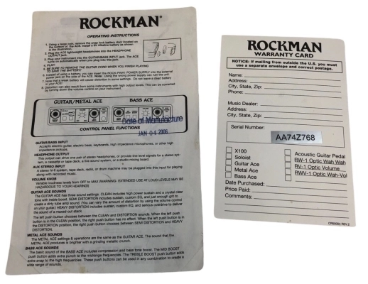 Rockman Bass Ace Headphone Amp 3